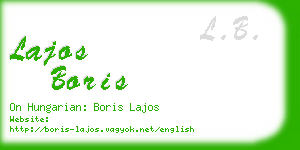 lajos boris business card